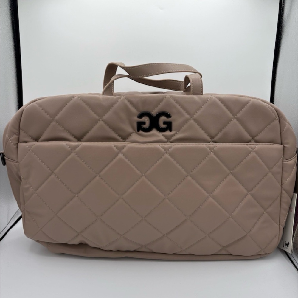 Quilted Beige Travel Bag